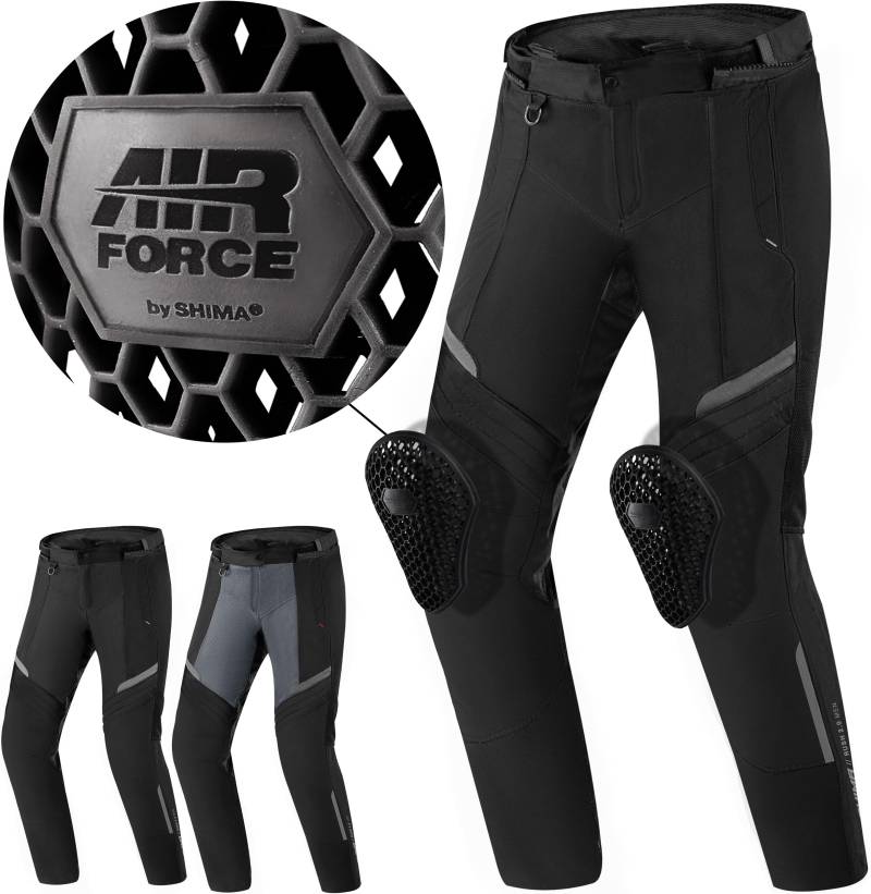 SHIMA Unisex Rush 2.0 Motorradkombi, Herren Hose/Regular/Schwarz, XL EU von SHIMA