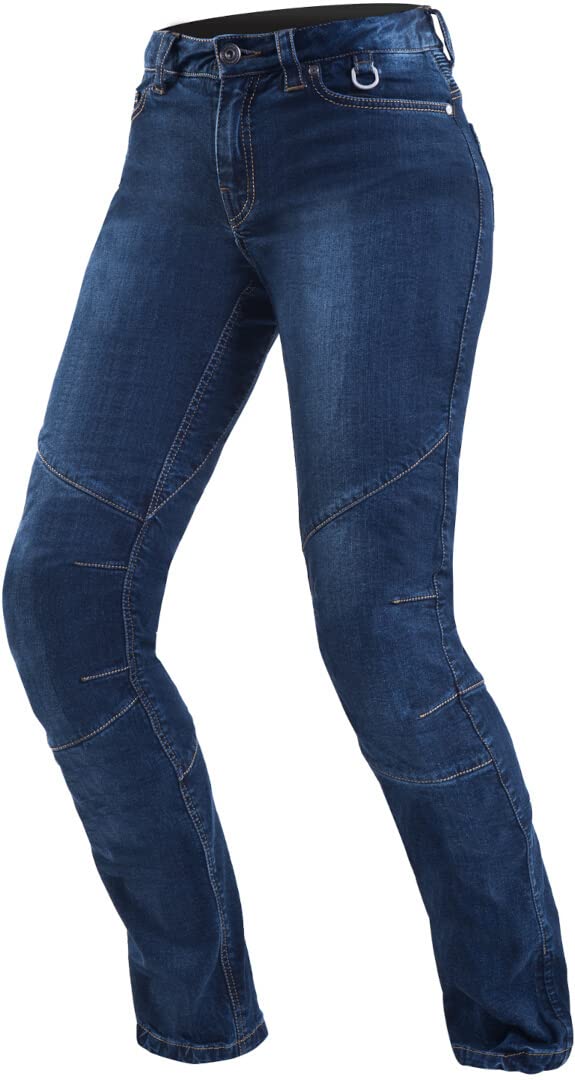 SHIMA Damen Blue 30 SHIMA SANSA JEANS Denim Modern mit Protector Classic Duralid Motorradhose für Frauen 26 32 Blau, Blau, EU von SHIMA