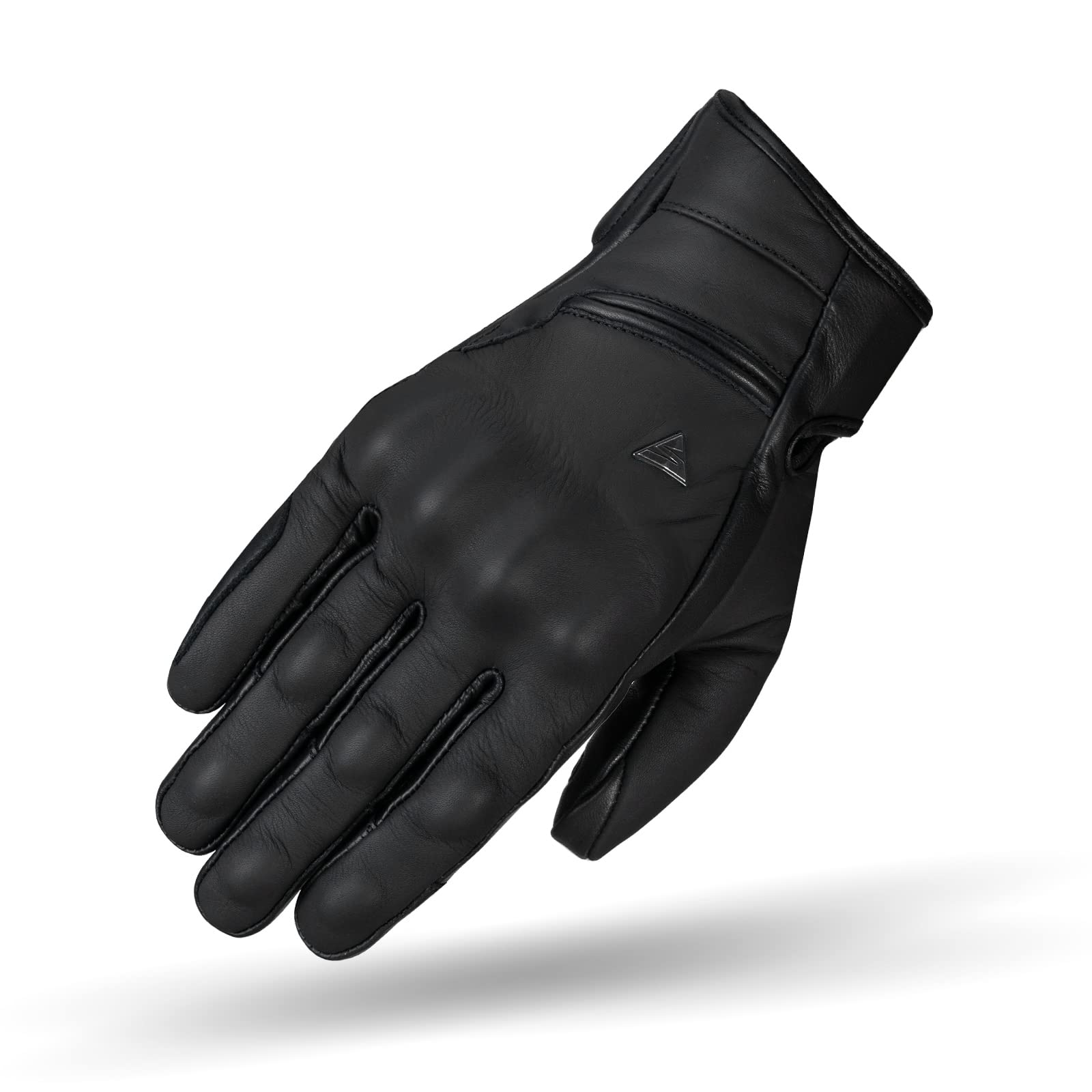 SHIMA SHADOW TFL Motorradhandschuhe Herren - TFL-Technologie, Klassische, Vintage, Verstärkte, Sommer Leder Handschuhe mit Knöchel und Finger Protektoren, Verstärkte Handfläche (Schwarz, M) von SHIMA