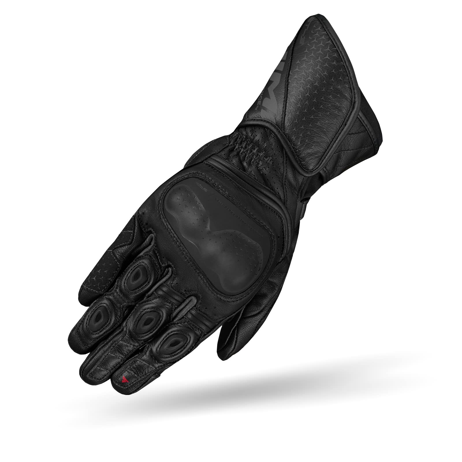 SHIMA ST-3 Motorradhandschuhe Herren - Touchscreen, Sommer, Sport Leder Handschuhe mit Carbon Knöchelprotektor, Handflächen- und Fingerschieber, Verstärkte Handfläche (Schwarz, 3XL) von SHIMA