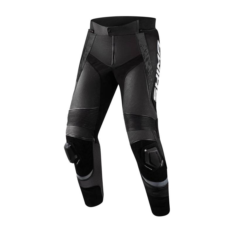 SHIMA STR 2.0 Motorradhose Herren mit Protektoren Leder Knieprotektoren Motorradkombi Motorrad Hosen Lederkombi Motorradjacke Sport Lederhosen (Hose, Schwarz, 50) von SHIMA