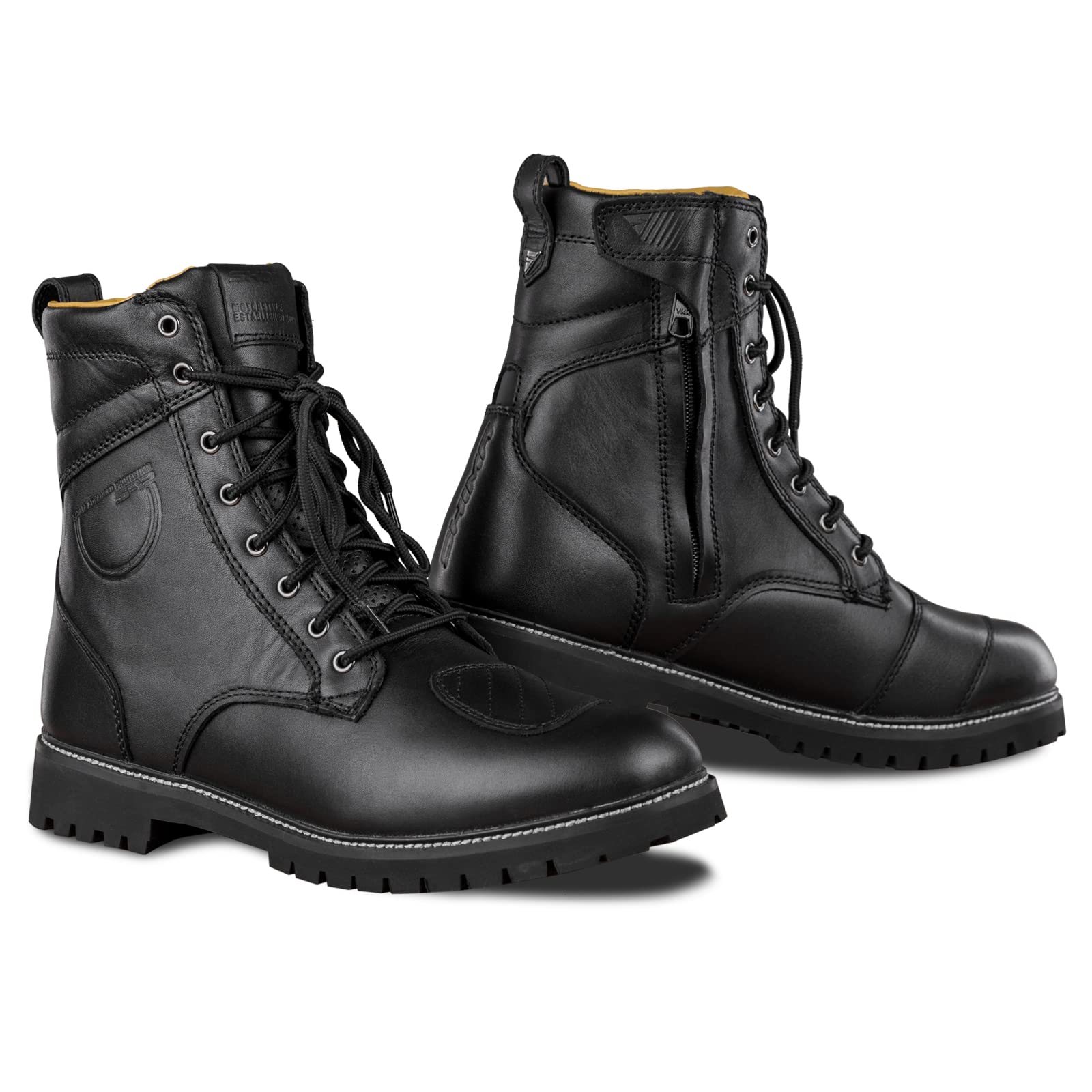 SHIMA Thomson, Motorradschuhe Motorradstiefel kurz leder herren, (40-46, Schwarz), Größe 42 von SHIMA