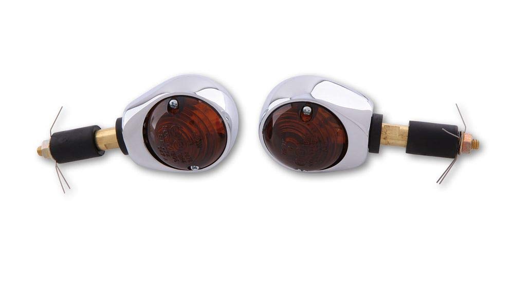 ShinYo Motorrad Blinker E geprüft Lenkerendenblinkerpaar Ochsenauge 12V chrom, getönt, Unisex, Multipurpose, Ganzjährig, Metall ShinYo Motorrad Blinker E geprüft Lenkerendenblinkerpaar Ochsenauge 12V chrom, getönt, Unisex, Multipurpose, Ganzjährig, Metall von SHIN YO