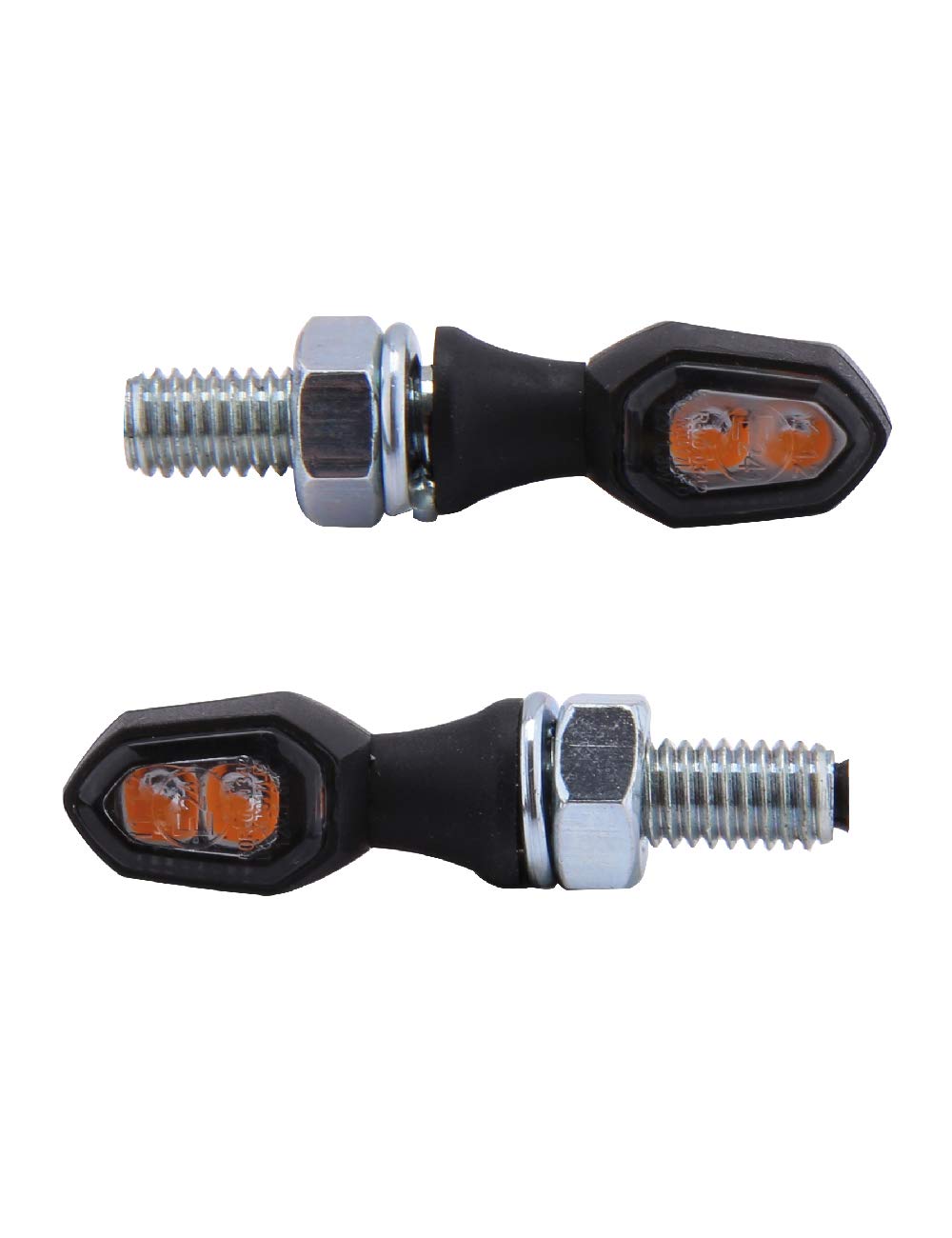 SHIN YO Crumb Motorrad LED Microblinker, schwarz, E-geprüft, (2er Pack) von SHIN YO