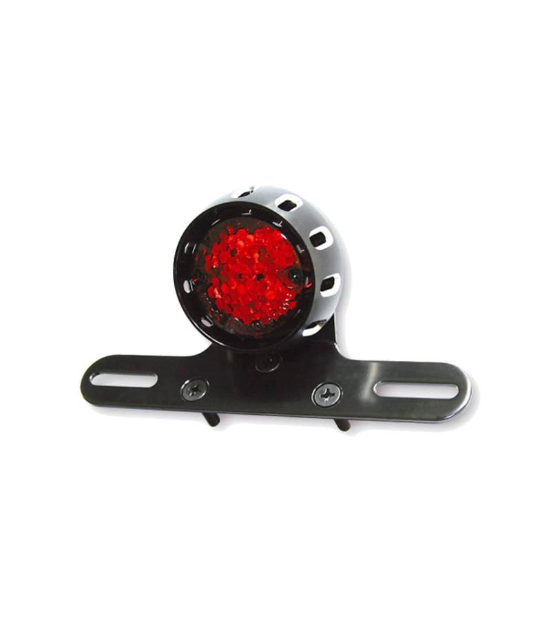 SHIN YO MILES LED Rücklicht, schwarzes Gehäuse, rotes Glas (Black) von SHIN YO