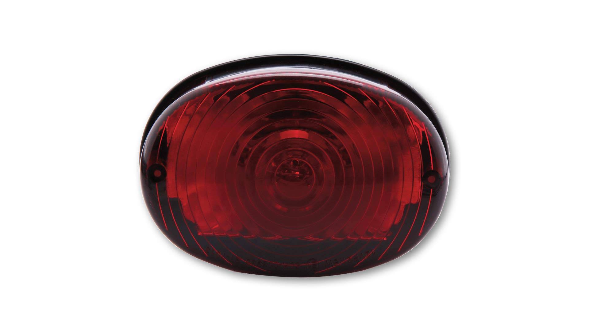 SHIN YO Universal Rücklicht OVAL, rotes Glas (Black) von SHIN YO