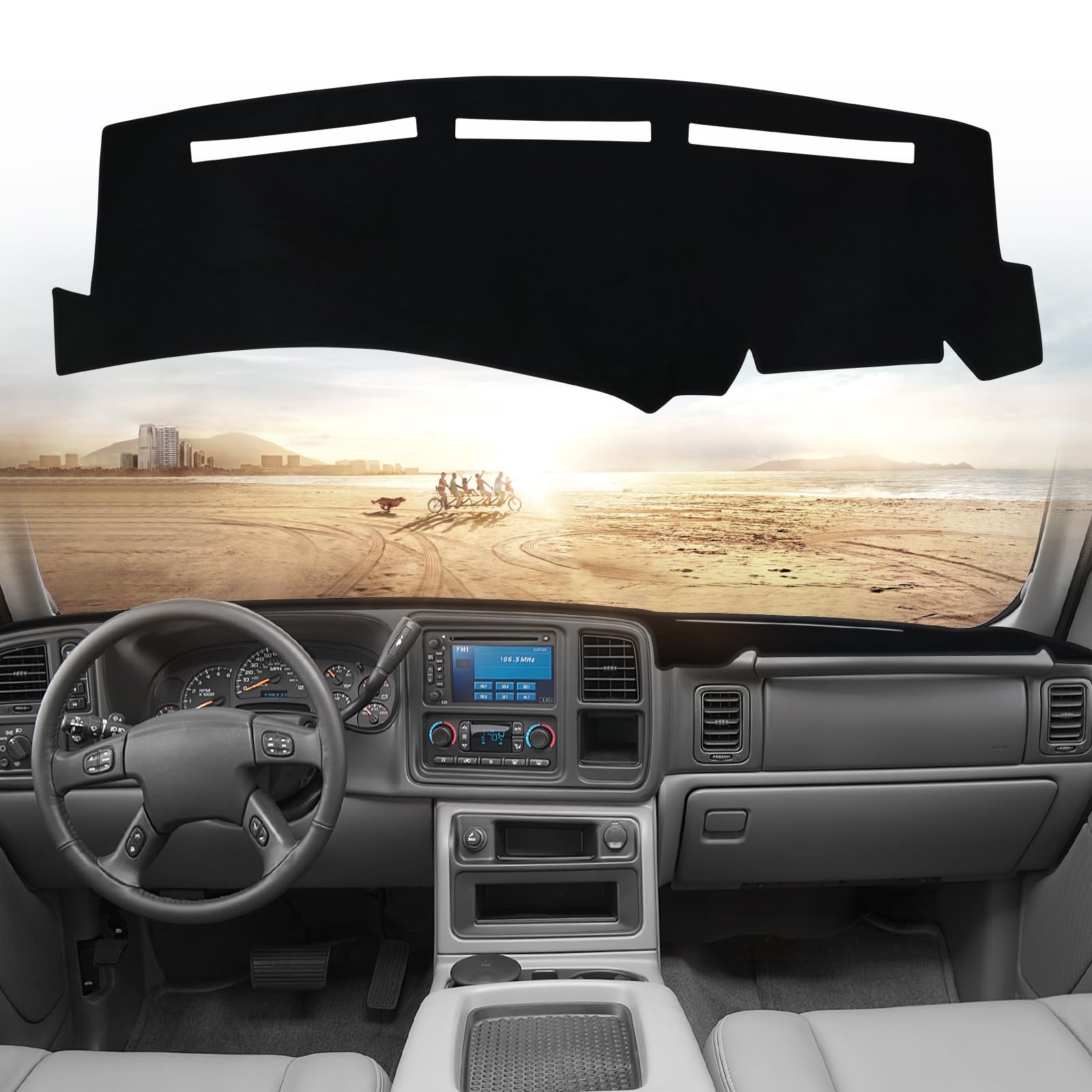 SHINEHOME Armaturenbrett-Abdeckmatte – kompatibel mit Chevrolet Silverado Avalanche Tahoe Suburban GMC Pickup Yukon Armaturenbrett-Abdeckung Teppich-Pad SHINEHOME Armaturenbrett-Abdeckmatte – kompatibel mit Chevrolet Silverado Avalanche Tahoe Suburban GMC Pickup Yukon Armaturenbrett-Abdeckung Teppich-Pad von SHINEHOME