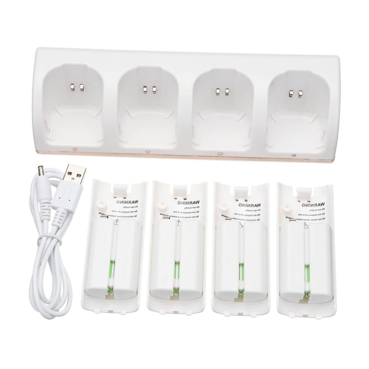 SHINEOFI 1 Satz 4 Batterieadapter Charger Akku Ladestation Ladesteckplätze Für Akkus Akkuladegerät 4-slot-ladegerät Batterieladegerät Mit Vier Steckplätzen Weiß Plastik von SHINEOFI