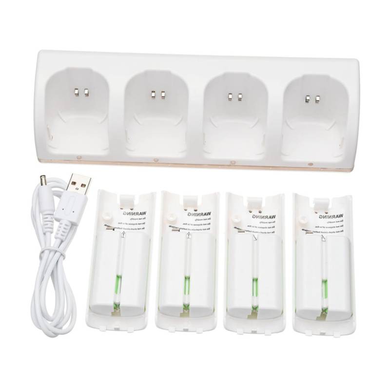 SHINEOFI 1 Satz 4 Batterieadapter Charger Akku Ladestation Ladesteckplätze Für Akkus Akkuladegerät 4-slot-ladegerät Batterieladegerät Mit Vier Steckplätzen Weiß Plastik von SHINEOFI
