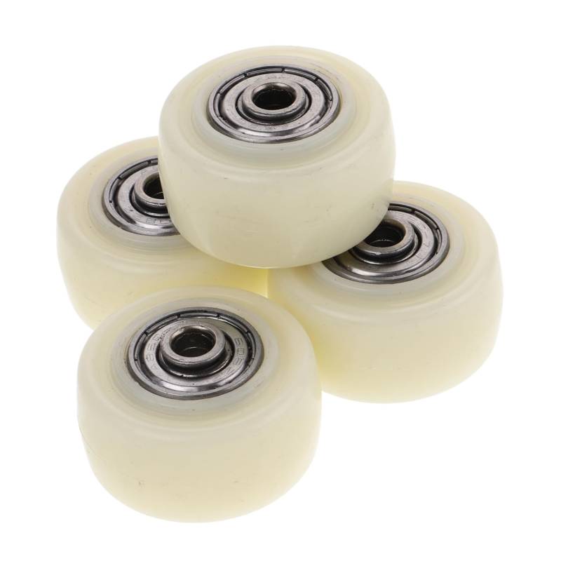 SHINEOFI 4 Stück feststellbare Lenkrollen abschließbar Pflicht Dolly schwenken Rollen für Möbel Räder für Wagen Gerüsträder Lenkrollen schwere Ausführung Lenkrad Nylon Beige von SHINEOFI