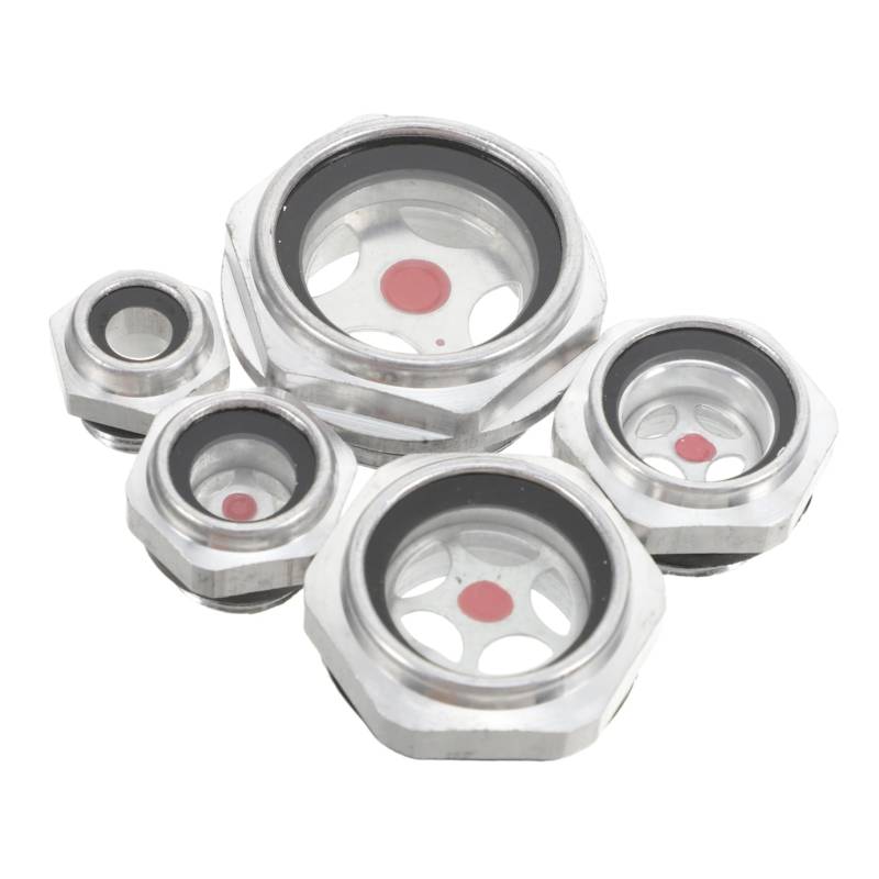 SHINEOFI 5 Stück Ölstandsschauglas Öl Für Druckluftwerkzeuge Kompressorarmaturen Luftkompressor Teile Luftkompressor Armaturen Silver Aluminiumlegierung von SHINEOFI