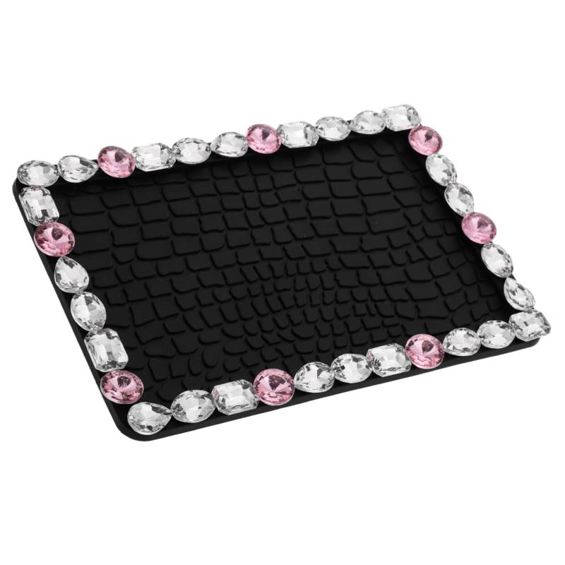 SHINEOFI Auto Anti-Rutsch-Matte armaturenbrett zubehör Auto armaturenbrett Matte Bling Automatten Armaturenbrettdekorationen Damen Armaturenbrett-Ornament-Pad Glas von SHINEOFI