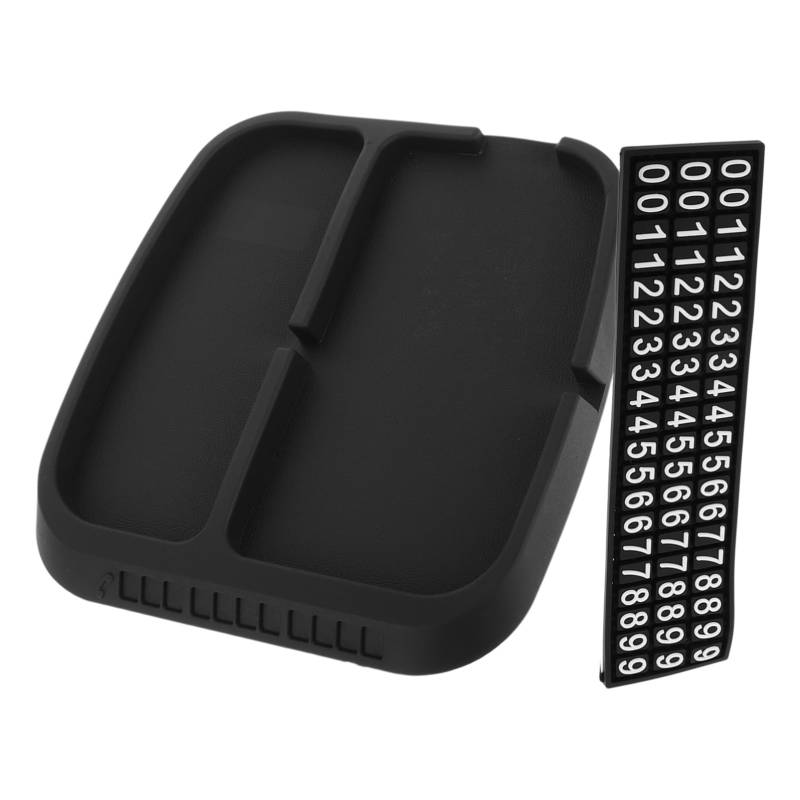 SHINEOFI Telefonhalter aus Silikon Telefonnummerplatte Auto armaturenbrett Matte Auto Handy kennzeichen Auto Dashboard -Zubehör Auto-Armaturenbrett Kieselgel Black von SHINEOFI
