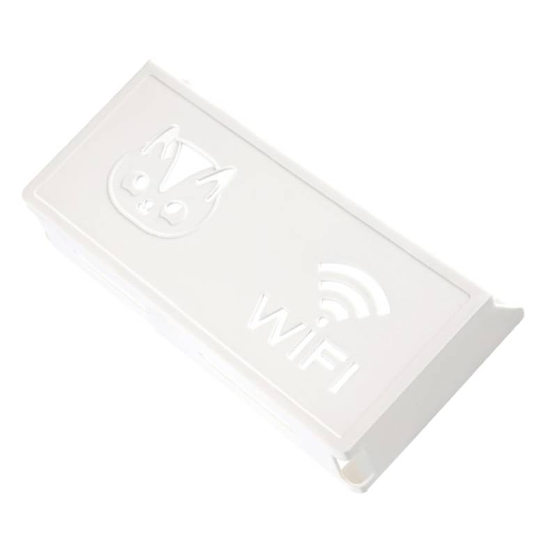 SHINEOFI Wandmontierte Wlan Aufbewahrungsbox Moderne Router Abdeckung für Wohnzimmer und Schlafzimmer Stilvolles Design mit Wärmeableitung Effizientes Kabelmanagement von SHINEOFI