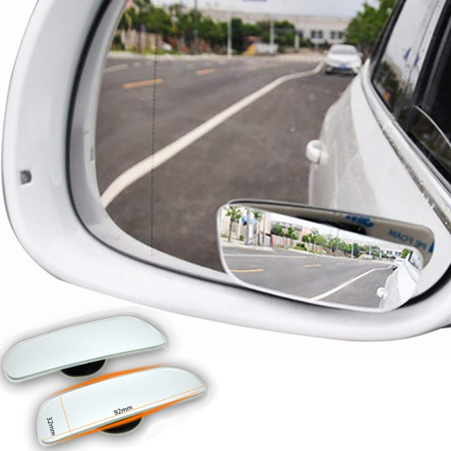 Echtglas Toterwinkelspiegel auto, Blindspiegel Seitenspiegel 360° Weitwinkel Einstellbare, 2 Stück Echtglas Toterwinkelspiegel auto, Blindspiegel Seitenspiegel 360° Weitwinkel Einstellbare, 2 Stück von ZHONG AN