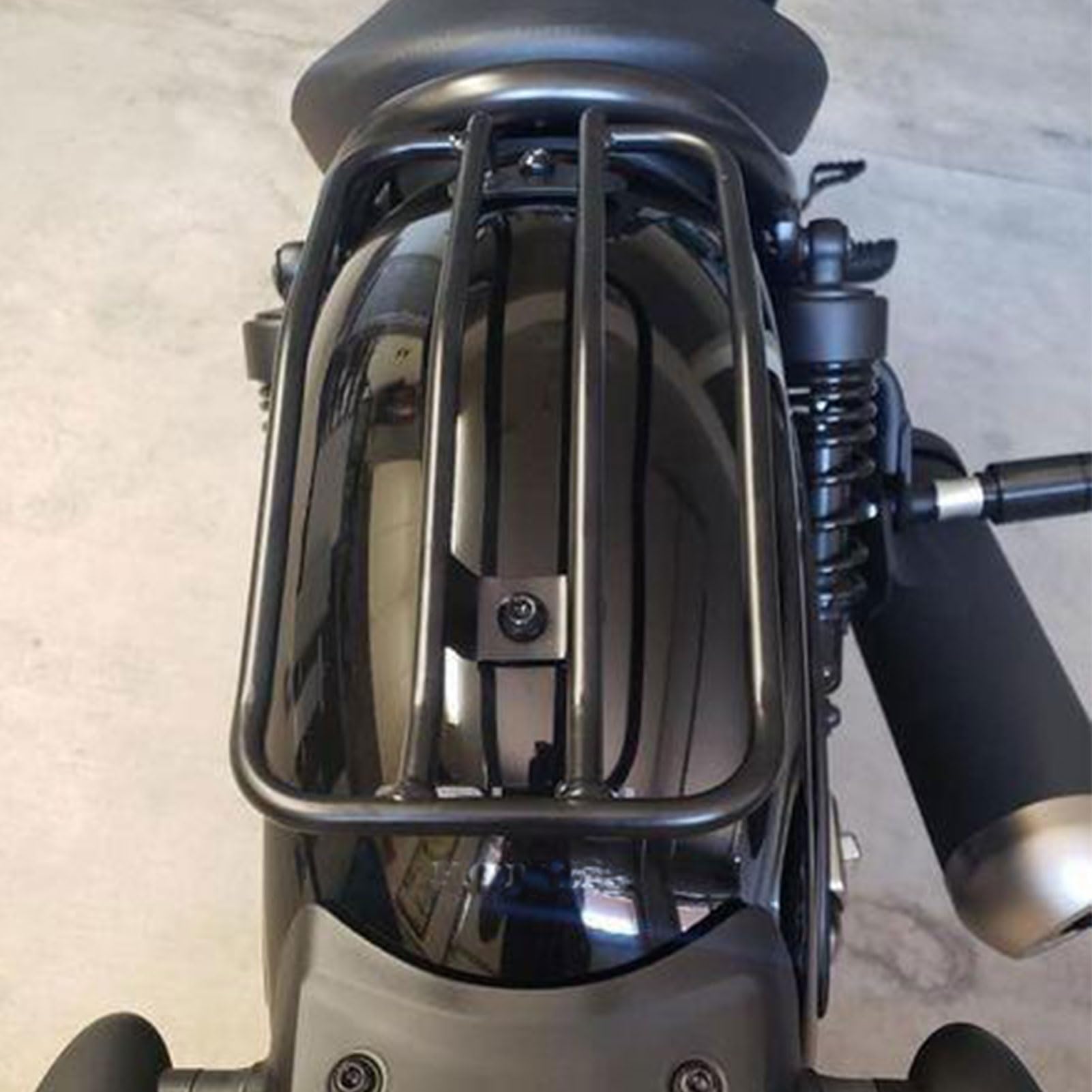 SHINKXMT Motorrad-Gepäckträger aus schwarzem Stahl für den hinteren Solositz, passend für Ho&nda Rebel CMX 500 CMX 300 CMX500 CMX300 2017 2018 2019 2020 2021 2022 2023 SHINKXMT Motorrad-Gepäckträger aus schwarzem Stahl für den hinteren Solositz, passend für Ho&nda Rebel CMX 500 CMX 300 CMX500 CMX300 2017 2018 2019 2020 2021 2022 2023 von SHINKXMT