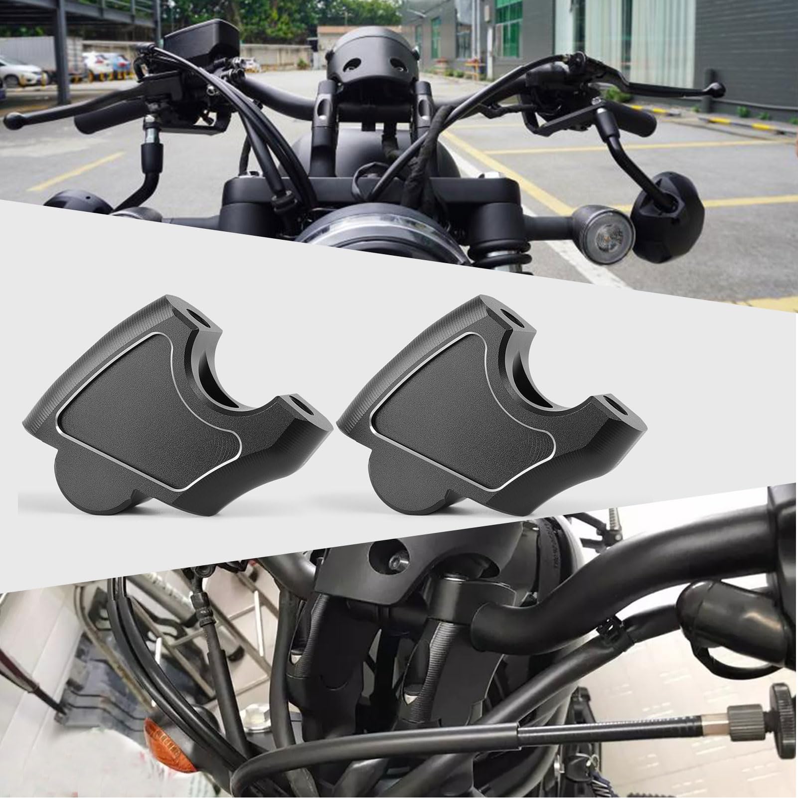 SHINKXMT Motorrad-Modifizierte Teile Lenkererhöhung, 45 mm, Lenkerhöhe, Verlängerungsadapter, 25 mm nach hinten passend für Rebel CMX 500, Rebel 250, CMX300, CMX 1100, Zubehör 2017–2025 SHINKXMT Motorrad-Modifizierte Teile Lenkererhöhung, 45 mm, Lenkerhöhe, Verlängerungsadapter, 25 mm nach hinten passend für Rebel CMX 500, Rebel 250, CMX300, CMX 1100, Zubehör 2017–2025 von SHINKXMT