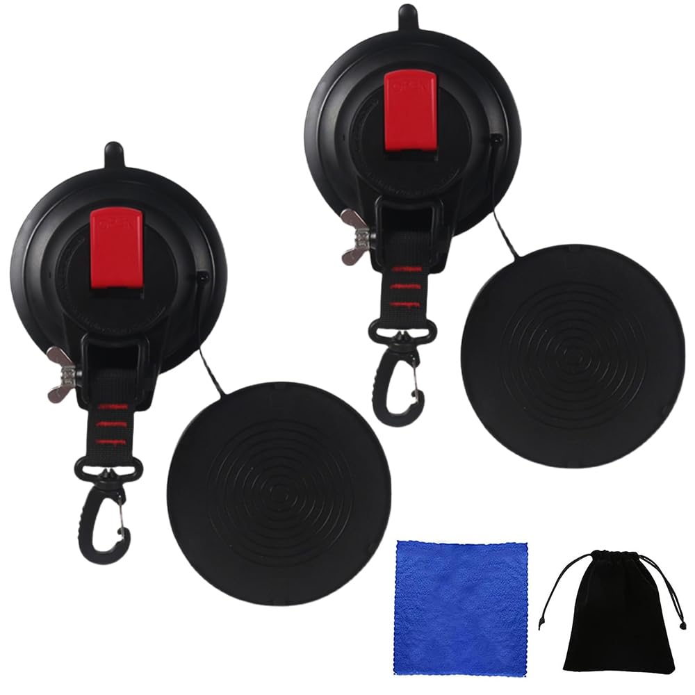 SHINWHEN 2 Stück Saugnapf Camping Set, Saugnapf Haken mit 4 S-Haken/Starke saugnäpfe, Saughaken Multifunktions für Wohnmobil Camping Auto Sonnensegel Vordach Haushalt Werkstatt Auto SHINWHEN 2 Stück Saugnapf Camping Set, Saugnapf Haken mit 4 S-Haken/Starke saugnäpfe, Saughaken Multifunktions für Wohnmobil Camping Auto Sonnensegel Vordach Haushalt Werkstatt Auto von SHINWHEN