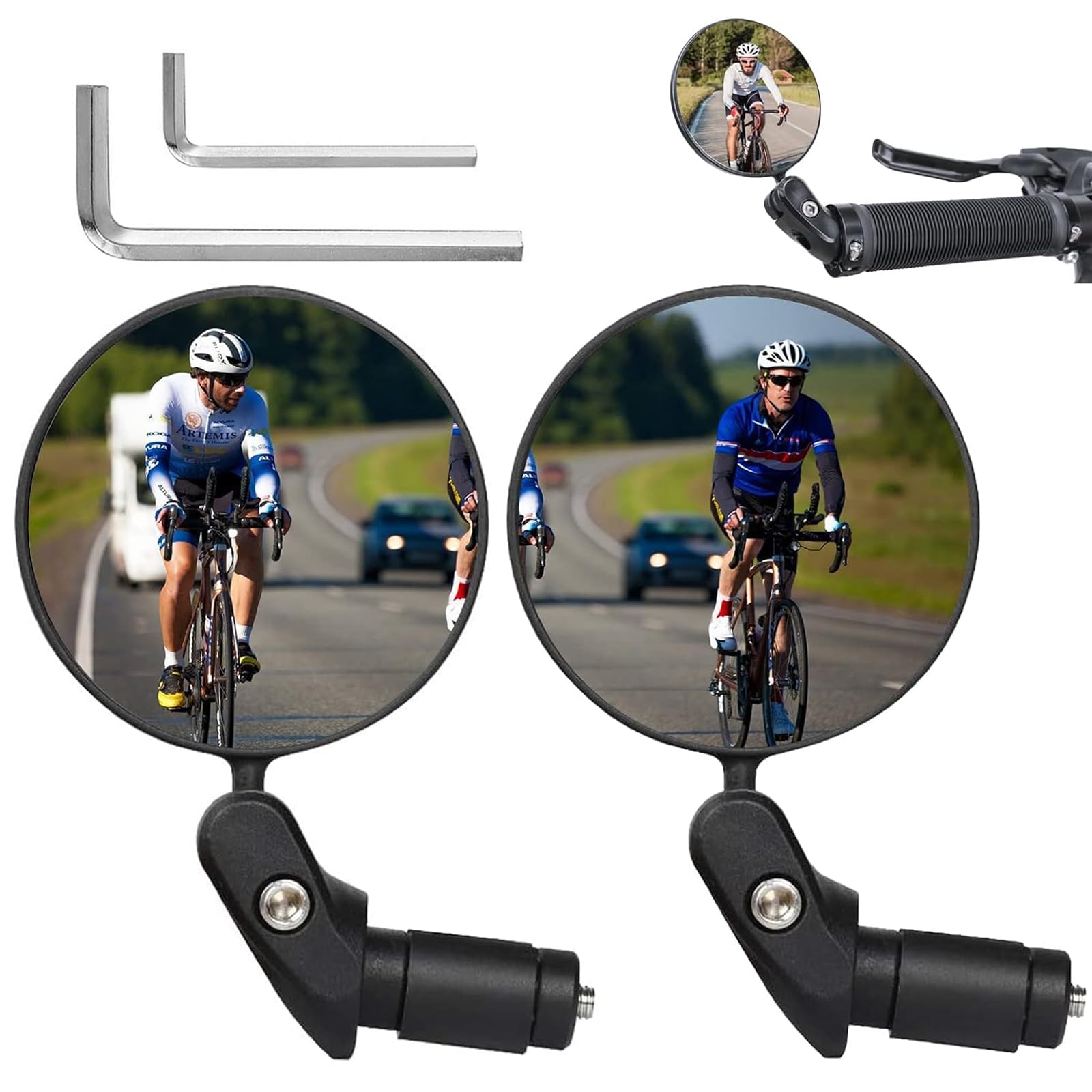 Fahrradspiegel,Spiegel Für Fahrradlenker,360°Drehbar Lenkerspiegel Weitwinkelobjektiv Für Rennräder,Spiegel Fahrradlenker Für e-Bike,Für Lenker 17.4-22 Mm,Mountainbikes Und E-Bikes Fahrradspiegel,Spiegel Für Fahrradlenker,360°Drehbar Lenkerspiegel Weitwinkelobjektiv Für Rennräder,Spiegel Fahrradlenker Für e-Bike,Für Lenker 17.4-22 Mm,Mountainbikes Und E-Bikes von SHIQUAN