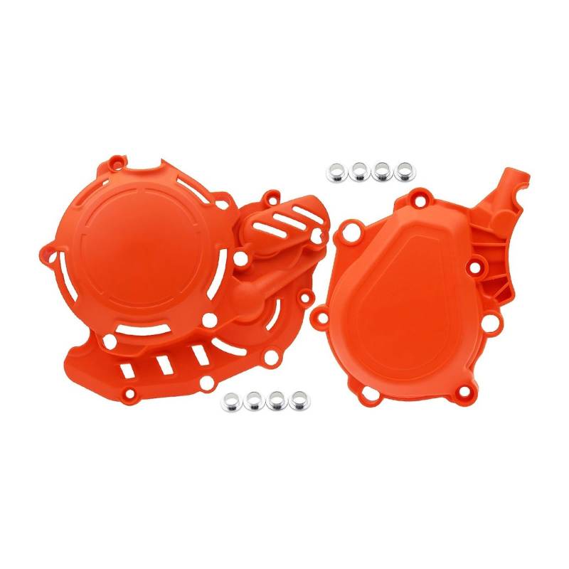 SHIYUNTI Kompatibel mit 450 500 EXCF XCF XCFW XWF EXC-F XC-F XCF-W XW-F Motorradmotor Zündkupplungsdeckel Schutzfolie PRO 4T 2023 2024(2024 Orange 2 Sets) von SHIYUNTI