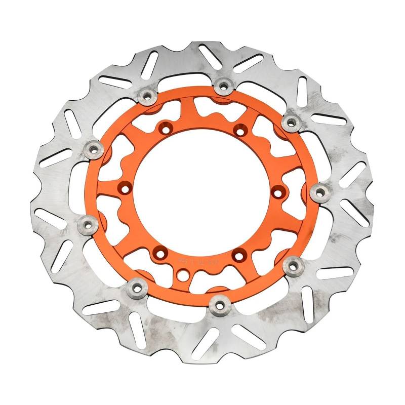 SHIYUNTI Motorrad 260MM 320MM Vorderradbremsscheiben Rotoren Bremssattel Adapter Halterung Kompatibel Mit XCW SX SXF XC XCF EXC EXCF Six Days 125-500(320mm Orange Disk) von SHIYUNTI