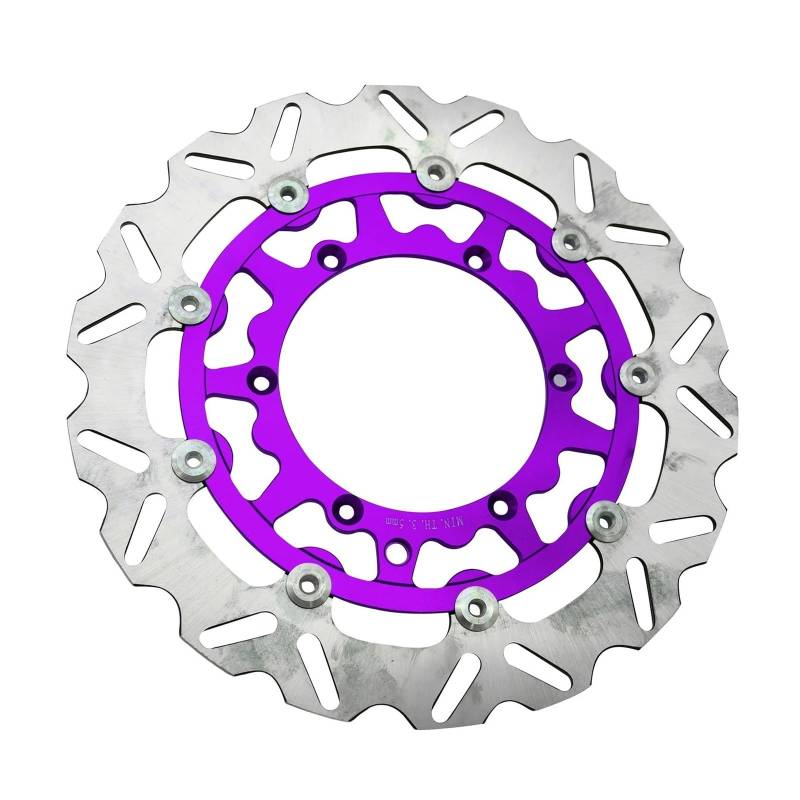 SHIYUNTI Motorrad 260MM 320MM Vorderradbremsscheiben Rotoren Bremssattel Adapter Halterung Kompatibel Mit XCW SX SXF XC XCF EXC EXCF Six Days 125-500(320mm Purple Disk) von SHIYUNTI