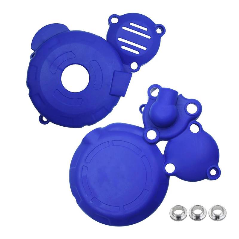 SHIYUNTI Motorrad Magnetische Motor Schutz Kupplung Fahrer Kettenrad Kurbelgehäuse Ignitoin Abdeckung Kompatibel Mit CBS300 NB300 HJ KEWS ZUMA AJ1(2 Set Blue) von SHIYUNTI