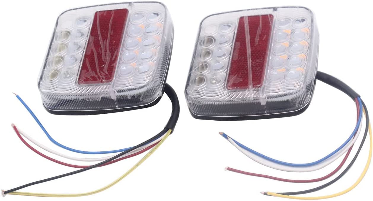 SHLPDFM 2x 12V Rückleuchten Rücklichter Heckleuchten Autokennzeichen Beleuchtung Anhängerbeleuchtung für KFZ Anhänger(Weiß) von SHLPDFM