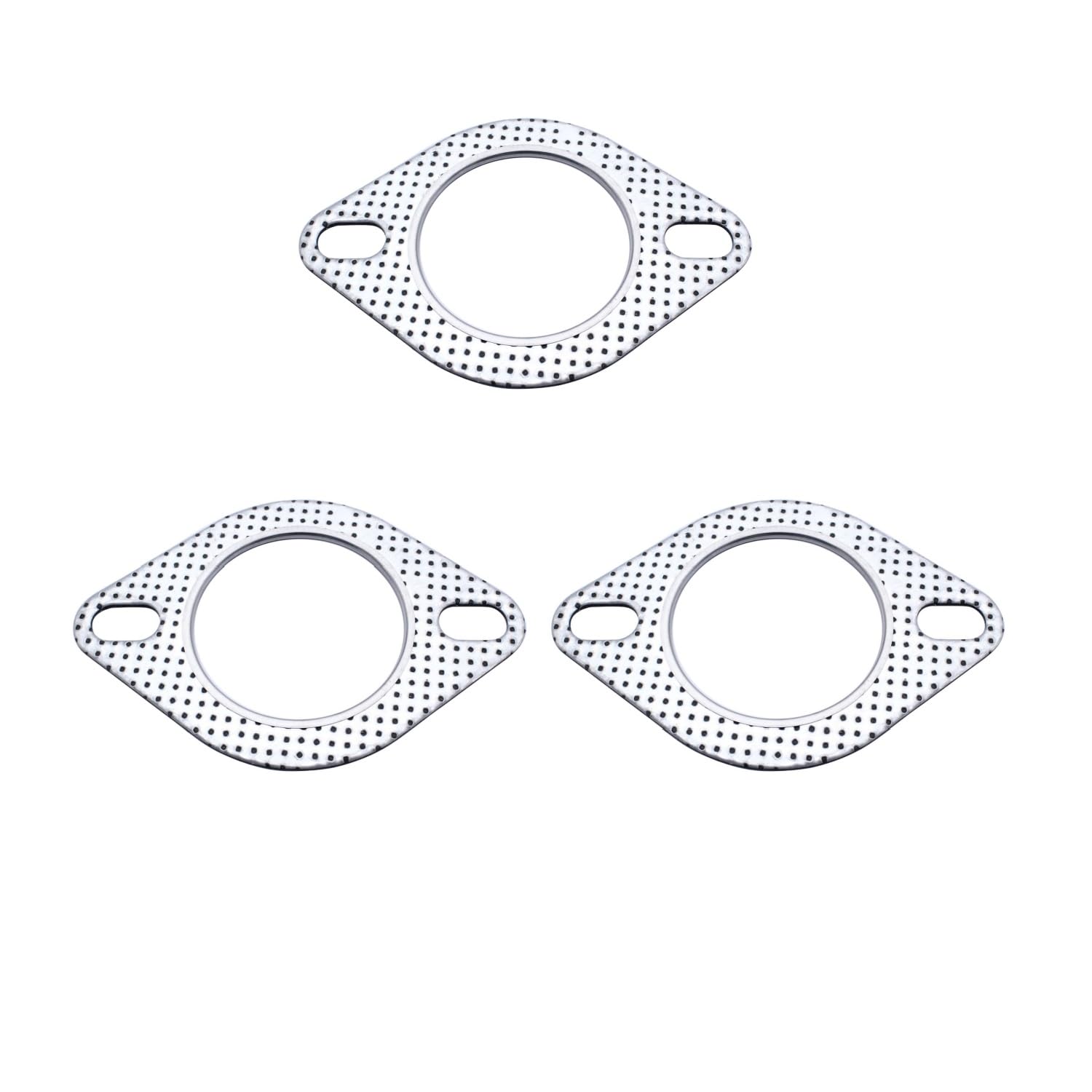 SHLPDFM 3 Stück 2,25 Zoll Auspuffdichtung 2 Löcher Universal Flanschdichtung für Innendurchmesser 2,25 "/ 57 mm Auspuffrohr/Turbo-Fahrzeug SHLPDFM 3 Stück 2,25 Zoll Auspuffdichtung 2 Löcher Universal Flanschdichtung für Innendurchmesser 2,25 "/ 57 mm Auspuffrohr/Turbo-Fahrzeug von SHLPDFM