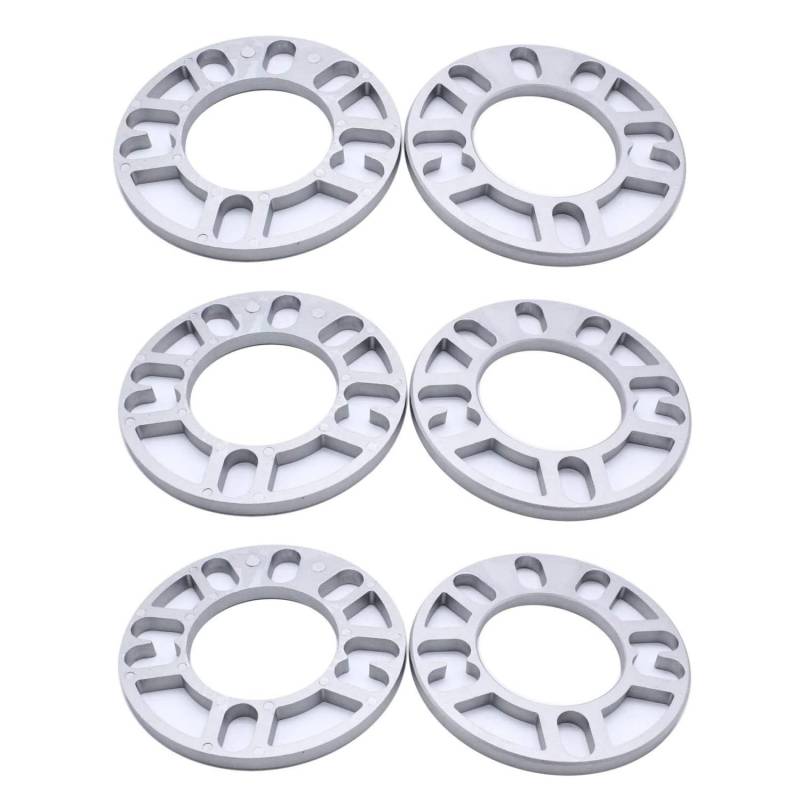 SHLPDFM 6x 10mm Universal Spurverbreiterungen 4 Löcher,5 Löcher Radabstandshalter Unterlegscheiben Aluminum 98mm bis 120mm von SHLPDFM