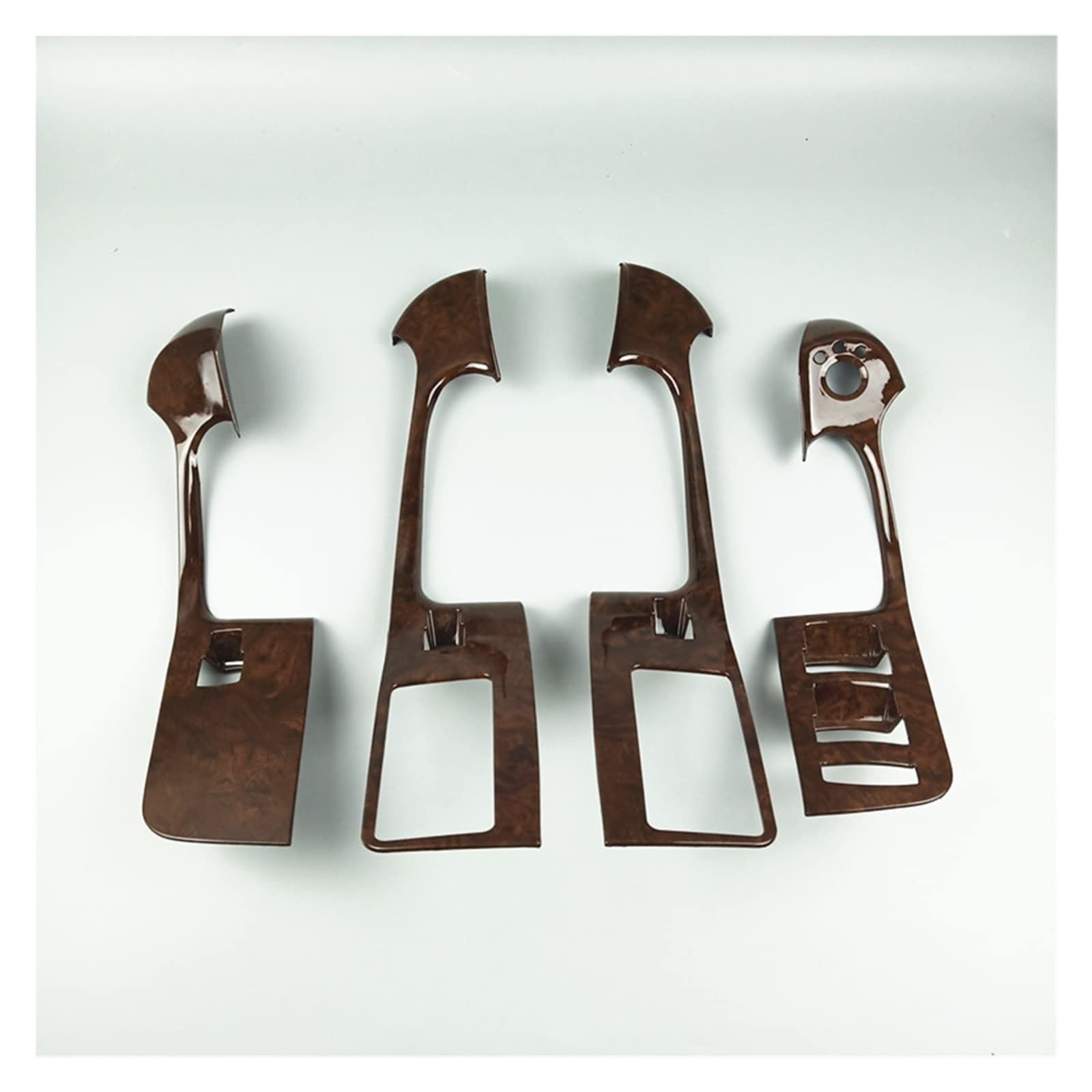 Auto Innenstyling 4 Stücke Fensterglas Hebeknöpfe Rahmenabdeckung Trim Auto Styling Tür Armlehne Panel Dekoration Aufkleber Für A6 C6 2005-2011 LHD(Braun) von SHOUXI