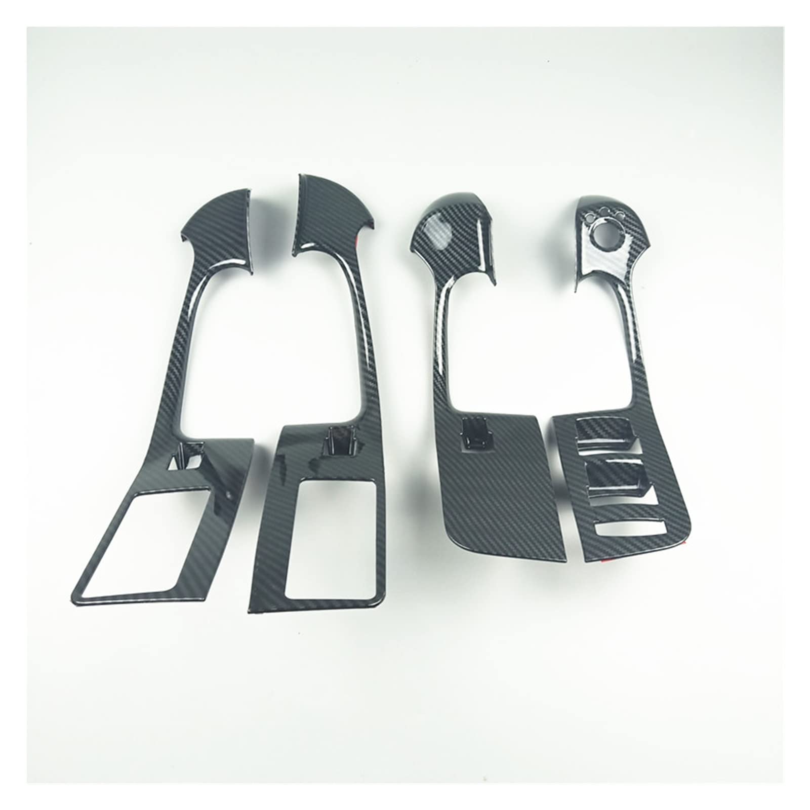 Auto Innenstyling 4 Stücke Fensterglas Hebeknöpfe Rahmenabdeckung Trim Auto Styling Tür Armlehne Panel Dekoration Aufkleber Für A6 C6 2005-2011 LHD(Carbon Look) von SHOUXI