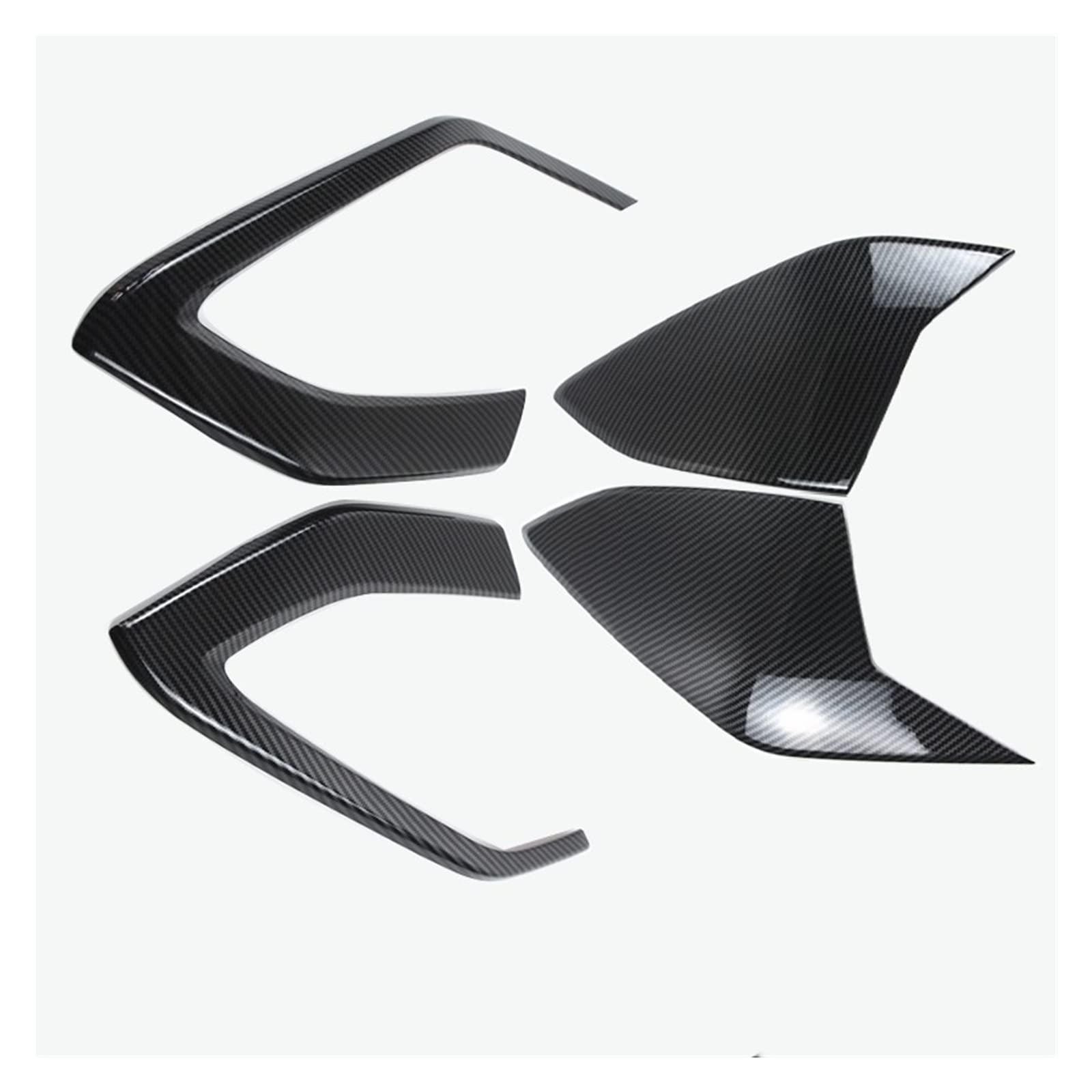 Auto Innenstyling Autokonsolen-Wasserbecherhalter-Seitenwand-Dekorationsabdeckungs-Verkleidungs-Carbon-Faser-Optik-Innenraum Für Q2 2018-2021 LHD(4 Pieces) von SHOUXI
