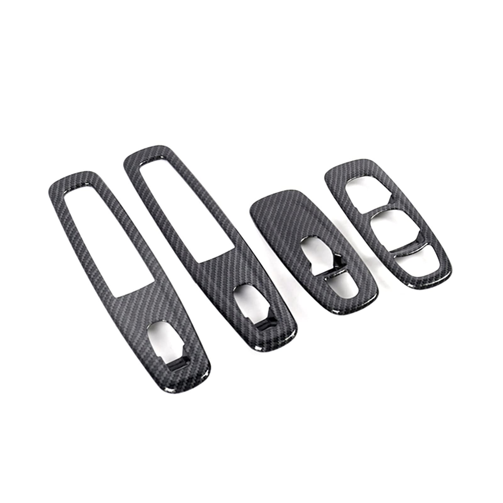Auto Innenstyling Car Interior Styling Für Kadjar 2015-2019 Innentür Armlehne Fensterheber Schalter Taste Panel Cover(Carbon Printed) von SHOUXI