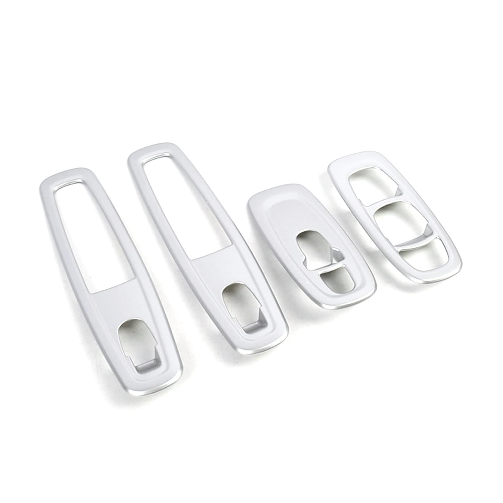Auto Innenstyling Car Interior Styling Für Kadjar 2015-2019 Innentür Armlehne Fensterheber Schalter Taste Panel Cover(Mattes Silber.) von SHOUXI