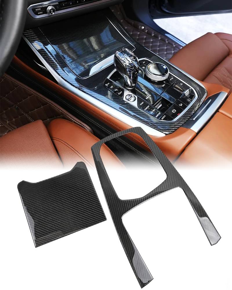 Carbon Fiber Center Console Gear Shift Panel Cover für BMW X5 G05 X7 G07 2019-2024, für X5 Interieur Zubehör von SHSBSCAR