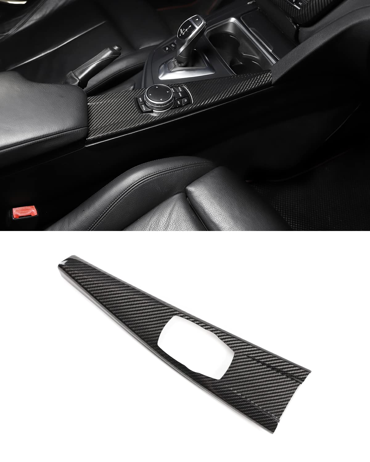 Das Multimedia-Panel aus Kohlefaser ist geeignet für BMW F30 F34 F33 F36, die dekorativen Aufkleber sind geeignet für BMW 3er 4er (Abdeckung aus Kohlefaser) von SHSBSCAR