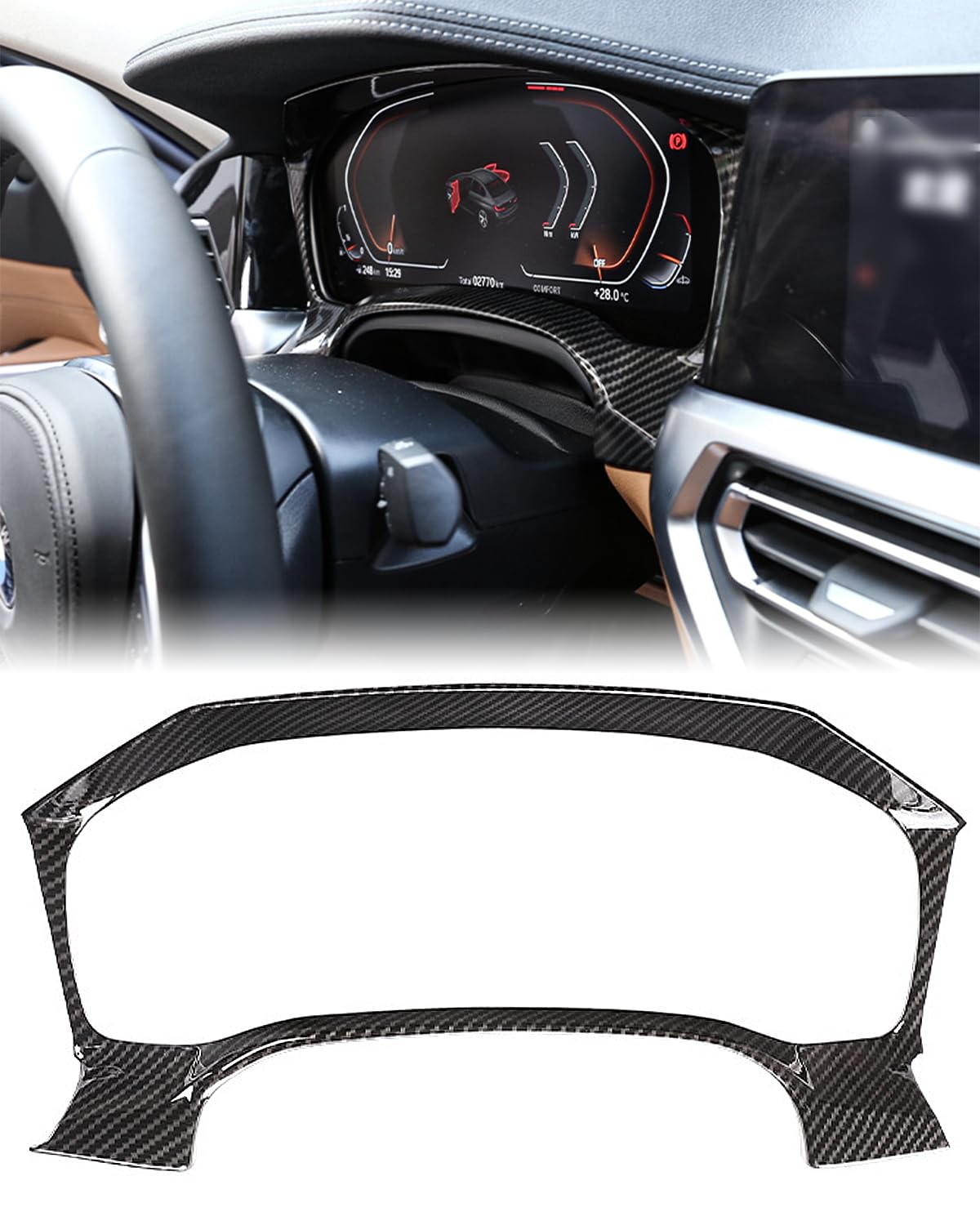 G20-Armaturenbrett-Instrumentenclusterrahmen im Kohlefaser-Stil, Innenverkleidung für BMW G20 G28 3er-Serie 320i 330i M340i 2020–2022 G20-Armaturenbrett-Instrumentenclusterrahmen im Kohlefaser-Stil, Innenverkleidung für BMW G20 G28 3er-Serie 320i 330i M340i 2020–2022 von SHSBSCAR