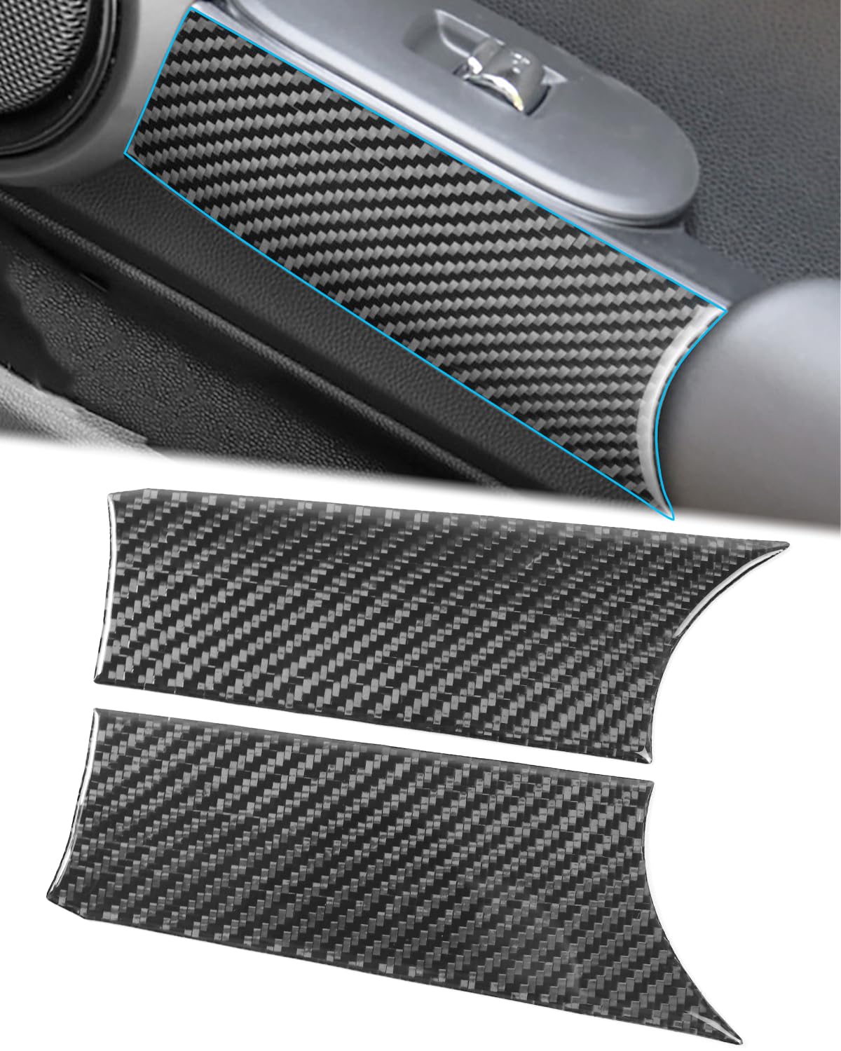 Türgriff Abdeckung für MINI Cooper F56 Fließheck Carbon Fiber Innenraum Panel Rahmen Decal Abdeckung Trim Aufkleber von SHSBSCAR