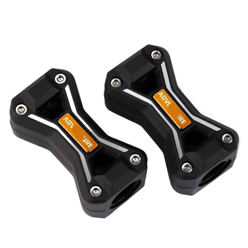 Motorrad Stoßfänger Schutz Dekor Motorrad-Stoßstangenblockschutz Dekor, Motorradzubehör Motorschutz Stoßstangenschutz Dekorativer Block Für R1250GS ADV R1200GS LC F750GS F850GS Adventure(Orange) von SHSHJJB