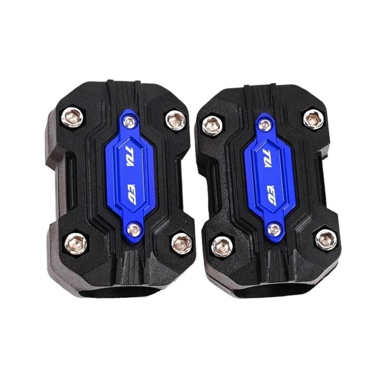 SHSHJJB Motorrad Schutz stoßstangenblock Für Aprilia Für Tuareg 2022 2023 2024 Motorrad Universal Motor Schutz Stoßstange Wache Blöcke Schutz Zubehör Stoßfänger-Dekoration(Blue) von SHSHJJB