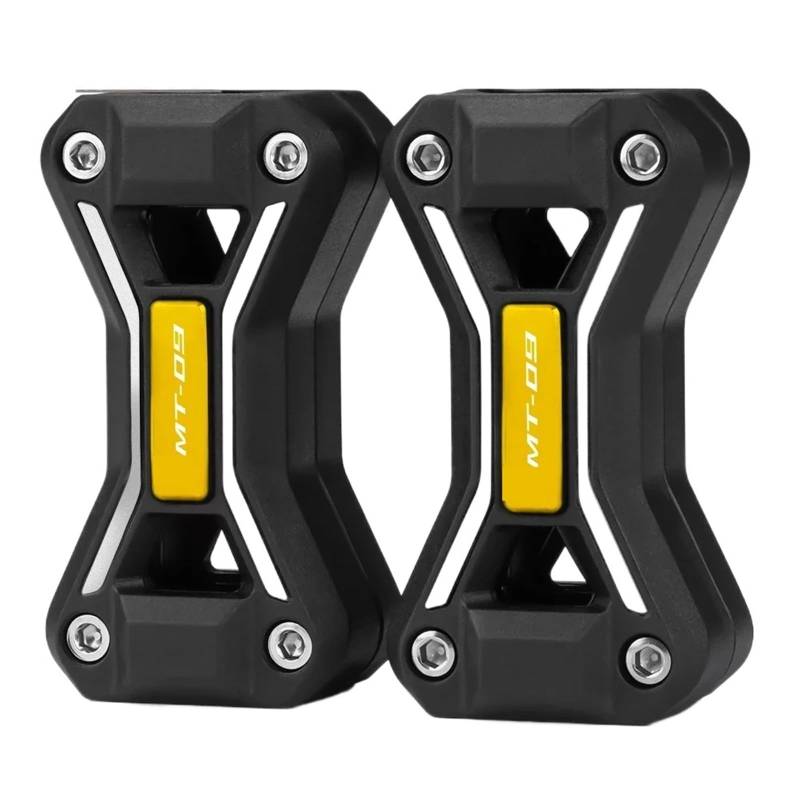 SHSHJJB Motorrad Schutzblock Motorrad-Motorschutzschieber Protecto Motorradzubehör Motorschutz Stoßstangendekorblockprotektoren Für MT-07 MT-09 2014 2015-2023 Stoßfänger-Dekoration(Yellow 09) von SHSHJJB