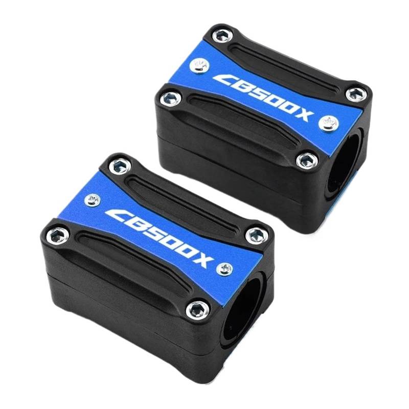 SHSHJJB Motorrad Schutzblock Motorrad Stoßstange Motorschutz Motorrad Motorschutz Crash Bar Stoßstangenschutz Dekorativer Block Für CB500X Stoßfänger-Dekoration(Blue) von SHSHJJB