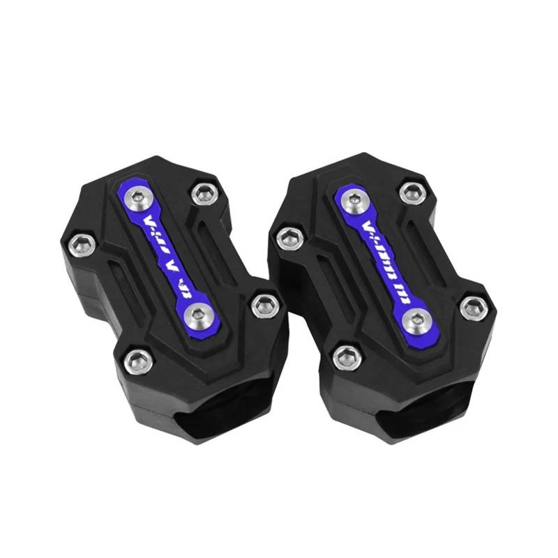 SHSHJJB Motorrad Stoßfänger Schutz Dekor Für Suzuki Für V-Strom 650 1000 Vstrom 1050 Xt DL650 DL1000 Dl250 Motorrad Motor Crash Bar Schutz Stoßstange Wache Block Motorrad Dekorative Block(Blue) von SHSHJJB