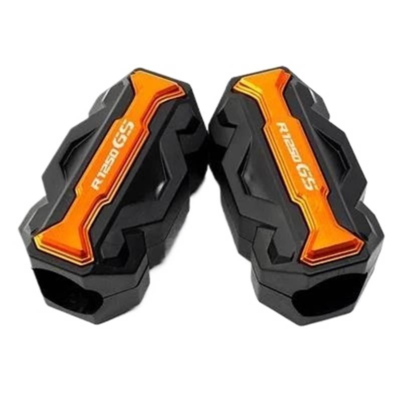 SHSHJJB Motorrad Stoßstangenblock-Schutz Für R1250GS Abenteuer Rallye HP Motorrad Motor Stoßstange Trim Schutz Block Crashproof Zubehör Motorrad Stoßstange Blöcke Schutz stoßstangenblock(Orange) von SHSHJJB