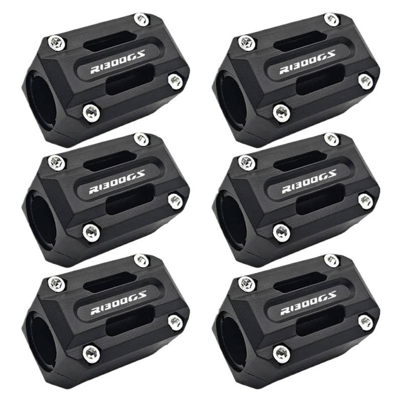 SHSHJJB Motorrad Stoßstangenblock-Schutz Für R1300GS 2023 2024 Motorrad Motor Crash Bar Protector Stoßstange Wache Dekorative Block Motorrad Stoßstange Blöcke Schutz stoßstangenblock(6PC) von SHSHJJB