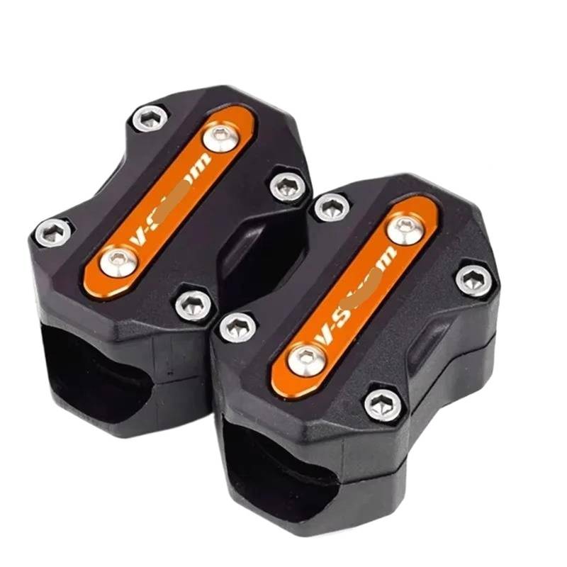 SHSHJJB Motorrad Sturzbügel Schutz Motorrad Stoßfängerblock Crash Bars Motor Stoßfänger Schutzblock Für Suzuki Für Vstrom 650 V-Strom 1050 Xt DL650 DL1000 Dl250 Motorrad Dekorative Block(Orange) von SHSHJJB