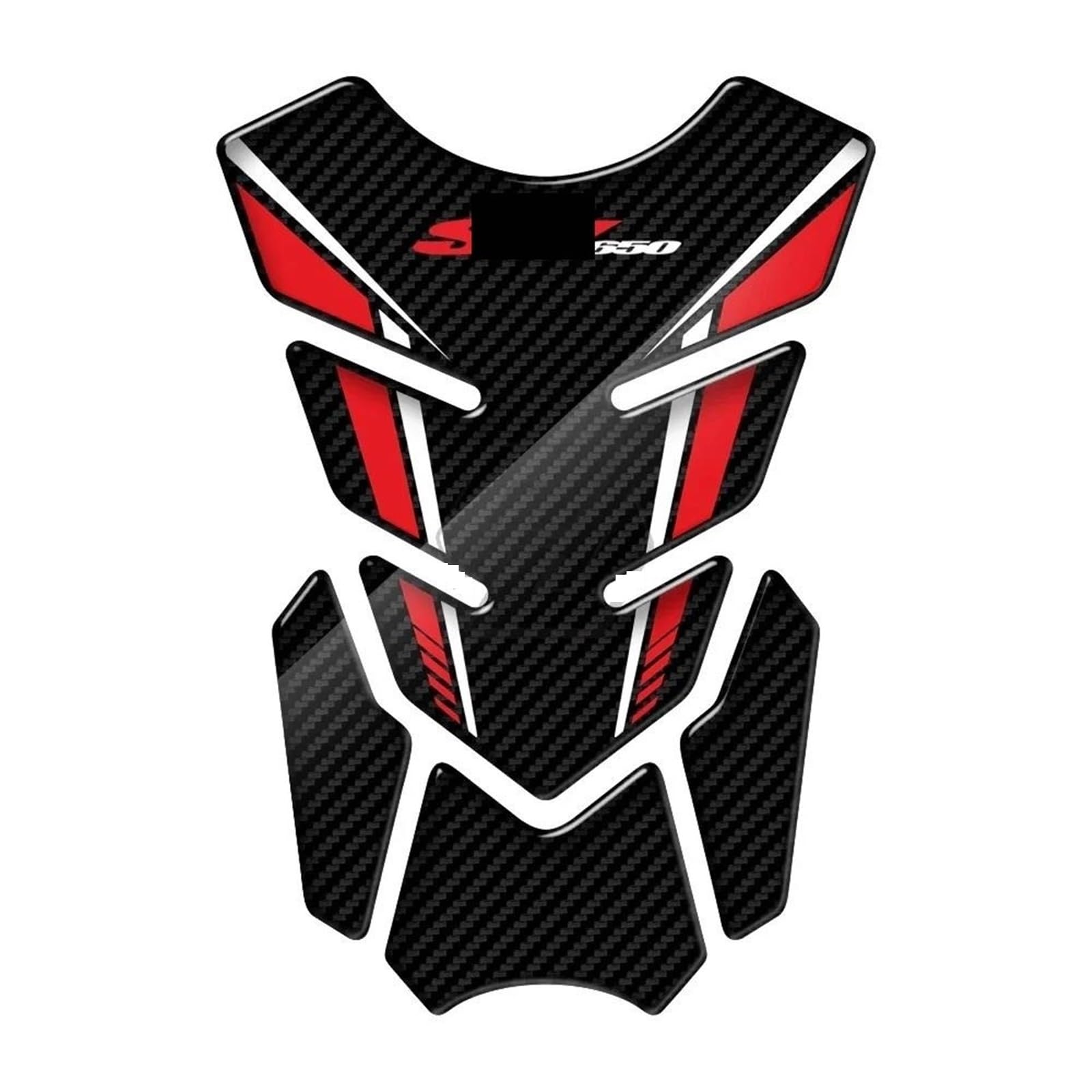 SHSHJJB Motorrad Tank Pads 3D Carbon-Look Motorrad Tank Pad Schutz Für Suzuki FÜR SV650X Motorcycle Protection Non-Slip Decal(2) von SHSHJJB