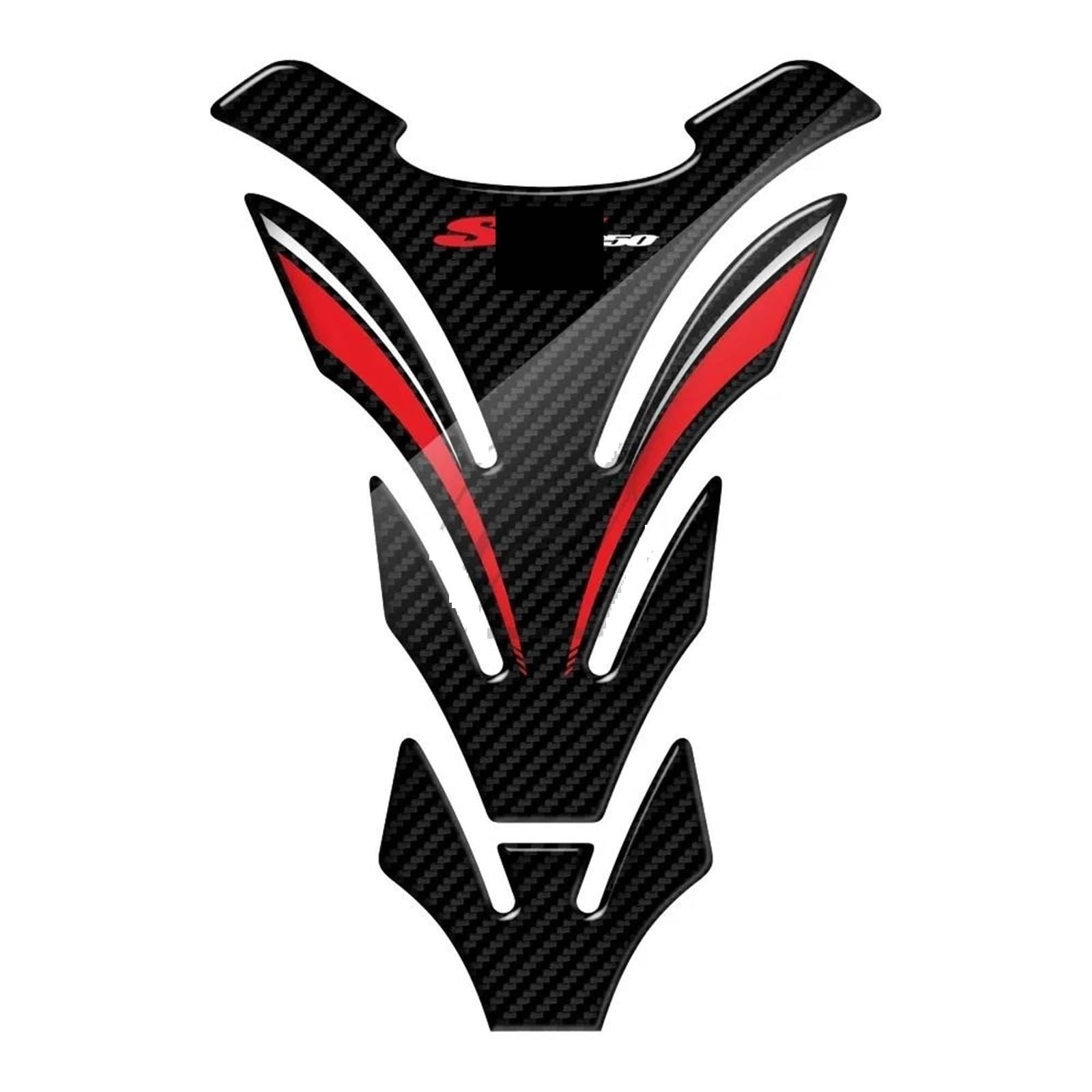 SHSHJJB Motorrad Tank Pads 3D Carbon-Look Motorrad Tank Pad Schutz Für Suzuki FÜR SV650X Motorcycle Protection Non-Slip Decal(3) von SHSHJJB