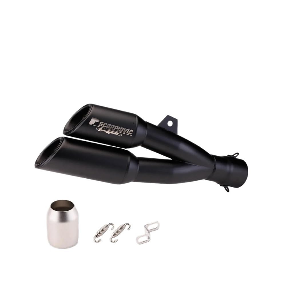 Auspuff Rohr Motorrad Modifiziertes Motorrad-Auspuffrohr Mit Doppel-Doppelauslass-Schalldämpfer, Motorrad-Auspuffschalldämpfer, Schalldämpfer, Schalldämpfer, Schalldämpfer, Geräuscheliminator Auspuff Rohr Motorrad Modifiziertes Motorrad-Auspuffrohr Mit Doppel-Doppelauslass-Schalldämpfer, Motorrad-Auspuffschalldämpfer, Schalldämpfer, Schalldämpfer, Schalldämpfer, Geräuscheliminator von SHSUBF